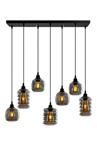 Hanglamp Smoked - Zwart - 7 x 60 W