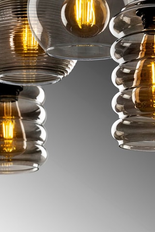 Hanglamp Smoked - Zwart - 7 x 60 W