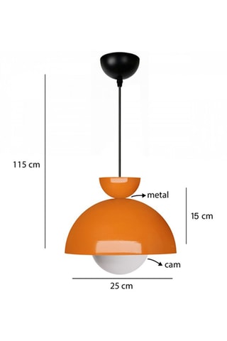 Candeeiro suspenso LED - Laranja - 40 W