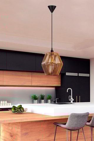 Candeeiro suspenso Gonio - Castanho -­ 40 W