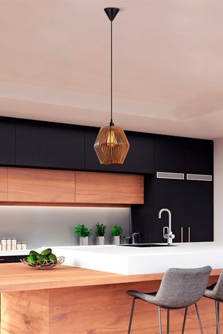 Candeeiro suspenso Gonio - Castanho -­ 40 W