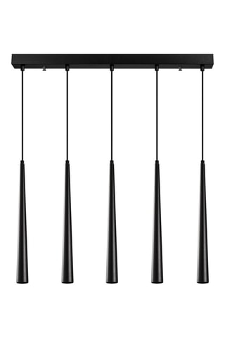 Candeeiro suspenso Led - Preto - 4 x 3 W