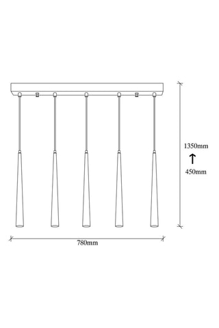 Candeeiro suspenso Led - Preto - 4 x 3 W