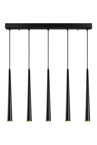 Candeeiro suspenso Led - Preto - 4 x 3 W