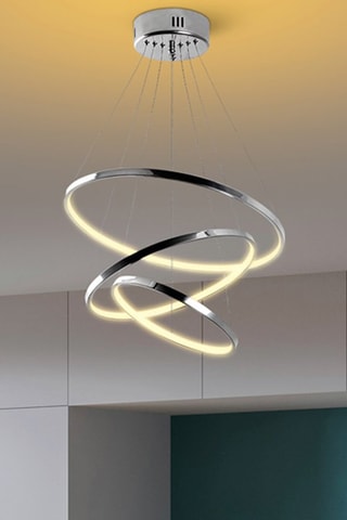 Candeeiro suspenso LED Cromado