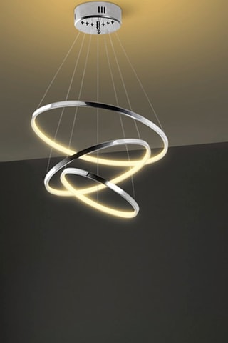 Candeeiro suspenso LED Cromado