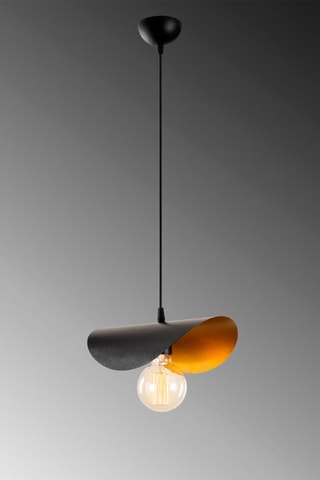 Candeeiro suspenso Sivani - Preto e dourado - 100 W
