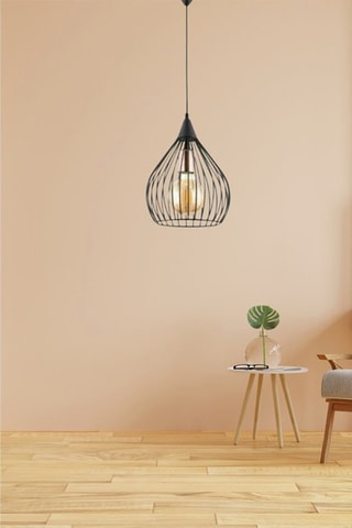 Candeeiro suspenso LB046 - Preto - 40 W