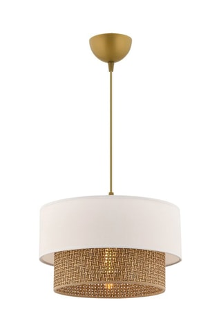 Candeeiro suspenso - Bege e branco - 45 -60 W