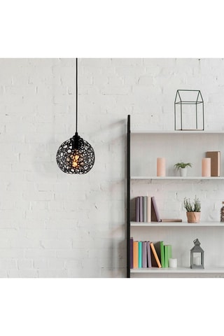 Candeeiro suspenso Fellini - Preto - 40 W