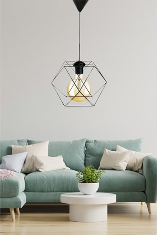 Candeeiro suspenso - Preto - 40 W