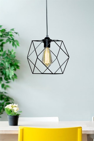Candeeiro suspenso - Preto - 40 W