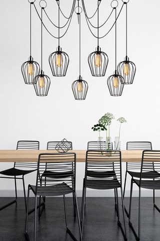 Candeeiro suspenso Tel - Preto - 7 x 100 W