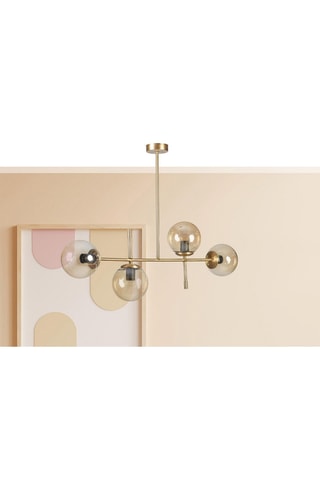 Candeeiro suspenso Favori - Dourado - 4 x 60 W