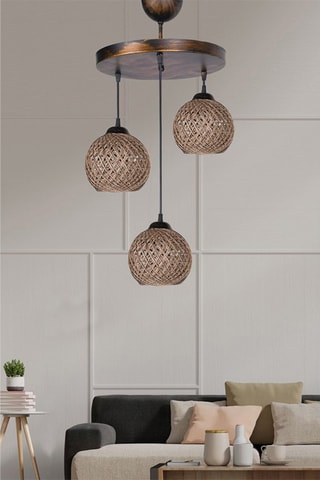 Candeeiro suspenso - Bege - 45-60 W