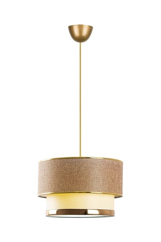 Candeeiro suspenso Cake - Bege e dourado - 60 W