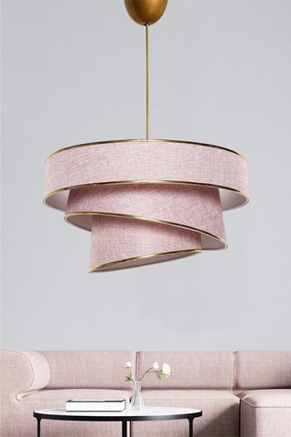 Candeeiro suspenso Couper - Bege e dourado - 60 W