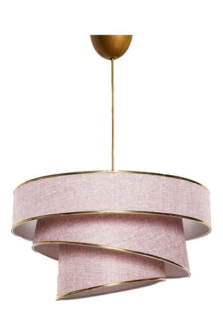 Candeeiro suspenso Couper - Bege e dourado - 60 W