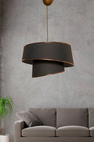 Candeeiro suspenso Barette - Antracite - 45-60 W