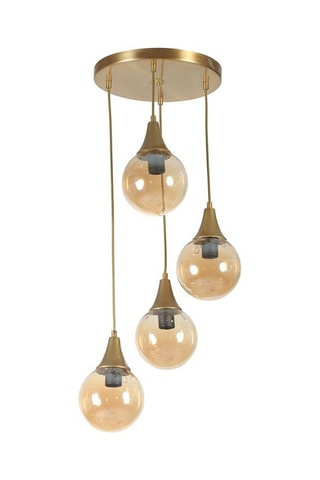Candeeiro suspenso Afra - Dourado - 4 x 40 W