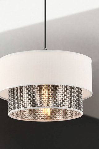 Candeeiro suspenso Echo - Branco e cinzento - 45-60 W