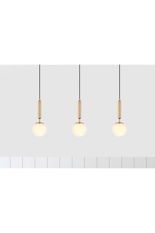 Candeeiro suspenso King - Dourado e transparente - 3 x 40 W