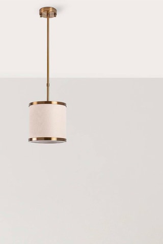 Candeeiro suspenso Way Branco e dourado