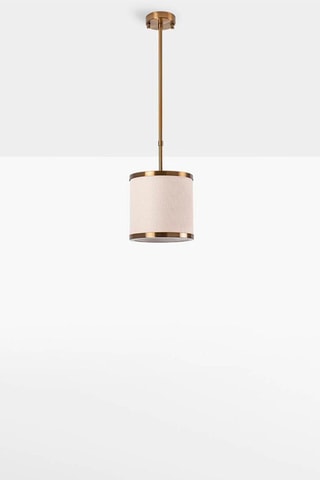 Candeeiro suspenso Way Branco e dourado