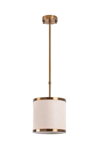 Candeeiro suspenso Way Branco e dourado