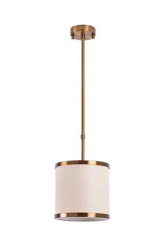 Candeeiro suspenso Way Branco e dourado
