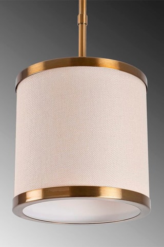 Candeeiro suspenso Way Branco e dourado