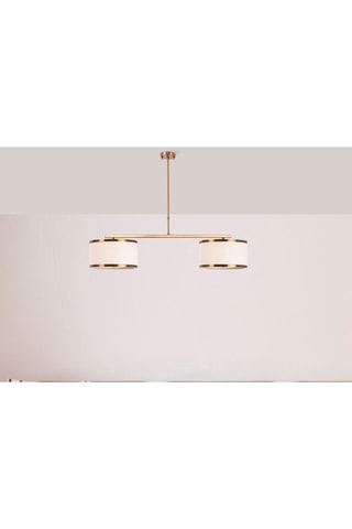 Candeeiro suspenso Way Dourado e branco NL