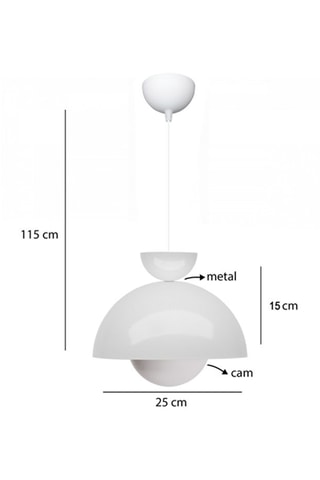 Candeeiro suspenso - Branco - 40 W