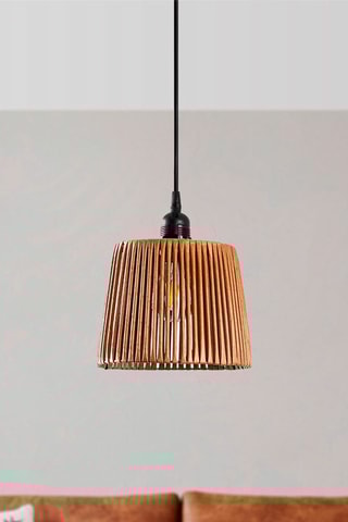 Candeeiro suspenso em bambu Akin - Natural - 45-60 W