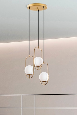 Candeeiro suspenso Skew Dourado e preto