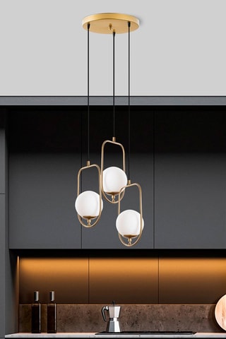 Candeeiro suspenso Skew Dourado e preto