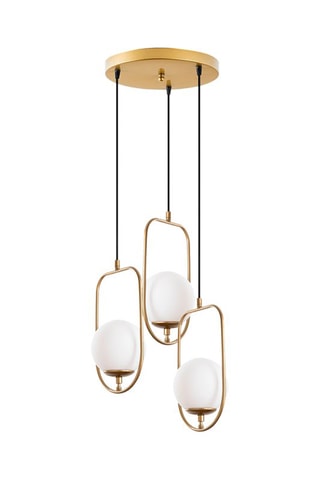 Candeeiro suspenso Skew Dourado e preto