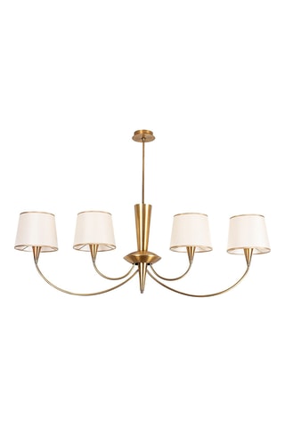 Hanglamp Pardo - Goudkleurig en Wit - 4 x 40 W
