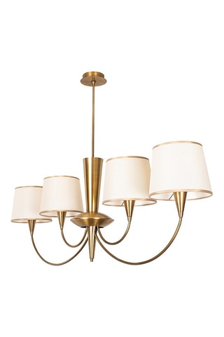 Hanglamp Pardo - Goudkleurig en Wit - 4 x 40 W
