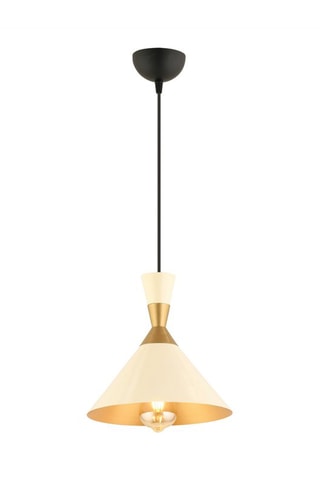 Candeeiro suspenso - Dourado e amarelo - 40 W