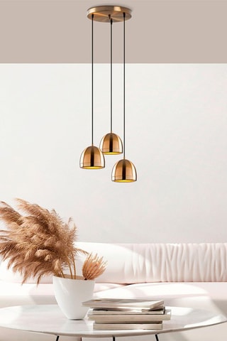 Candeeiro suspenso - Dourado - 3 x 40 W