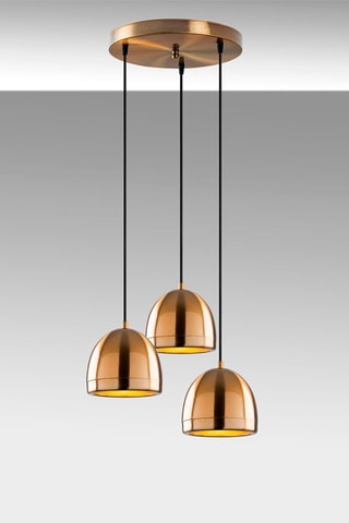 Candeeiro suspenso - Dourado - 3 x 40 W