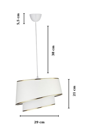 Candeeiro suspenso KS-2003 - Branco - 40 W