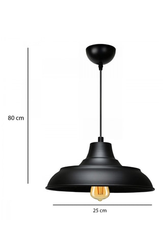 Candeeiro suspenso - Preto - 40 W