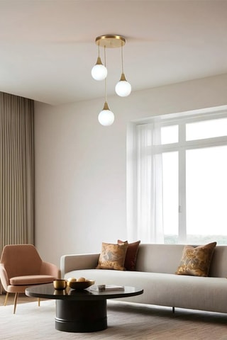 Candeeiro suspenso - Branco - 3 x 40 - 60 W