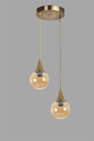 Candeeiro suspenso Afra 2 - Dourado - 2 x 60 W