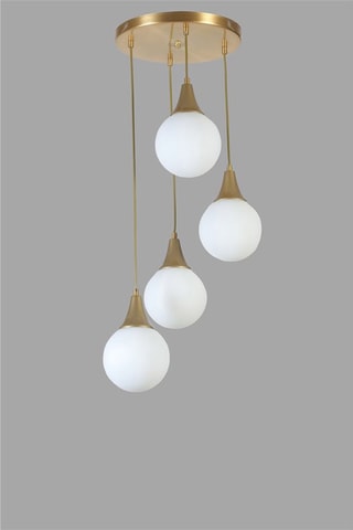 Candeeiro suspenso Afra - Dourado - 4 x 40 W