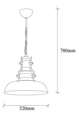 Candeeiro suspenso Berceste - Preto - 100 W