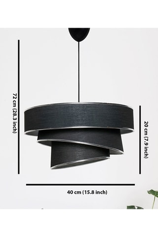 Candeeiro suspenso Couper - Preto - 60 W