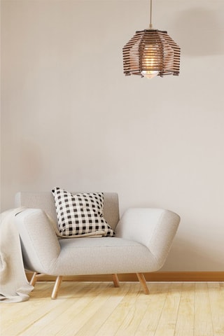 Candeeiro suspenso em bambu Sare - Castanho -­ 45 - 60 W